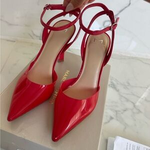 Marc fisher sereno red pvc shoes pumps size 8.5